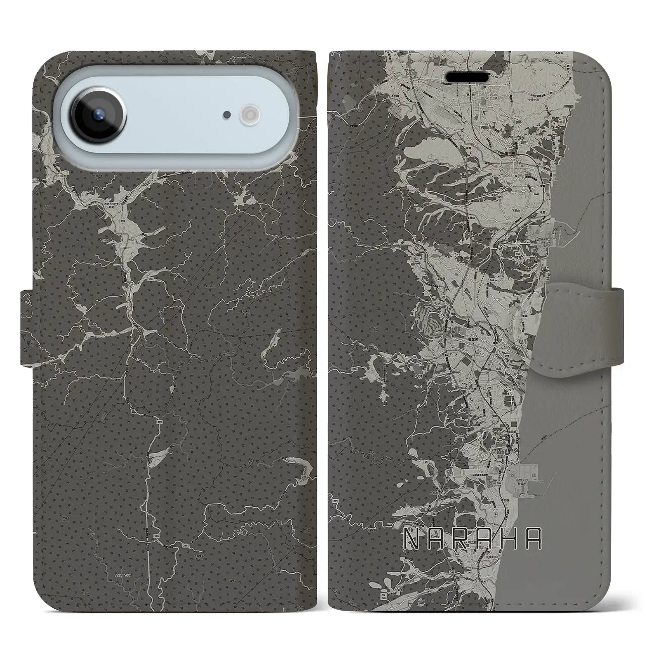 【楢葉(福島県)】地図柄iPhoneケース(手帳タイプ)