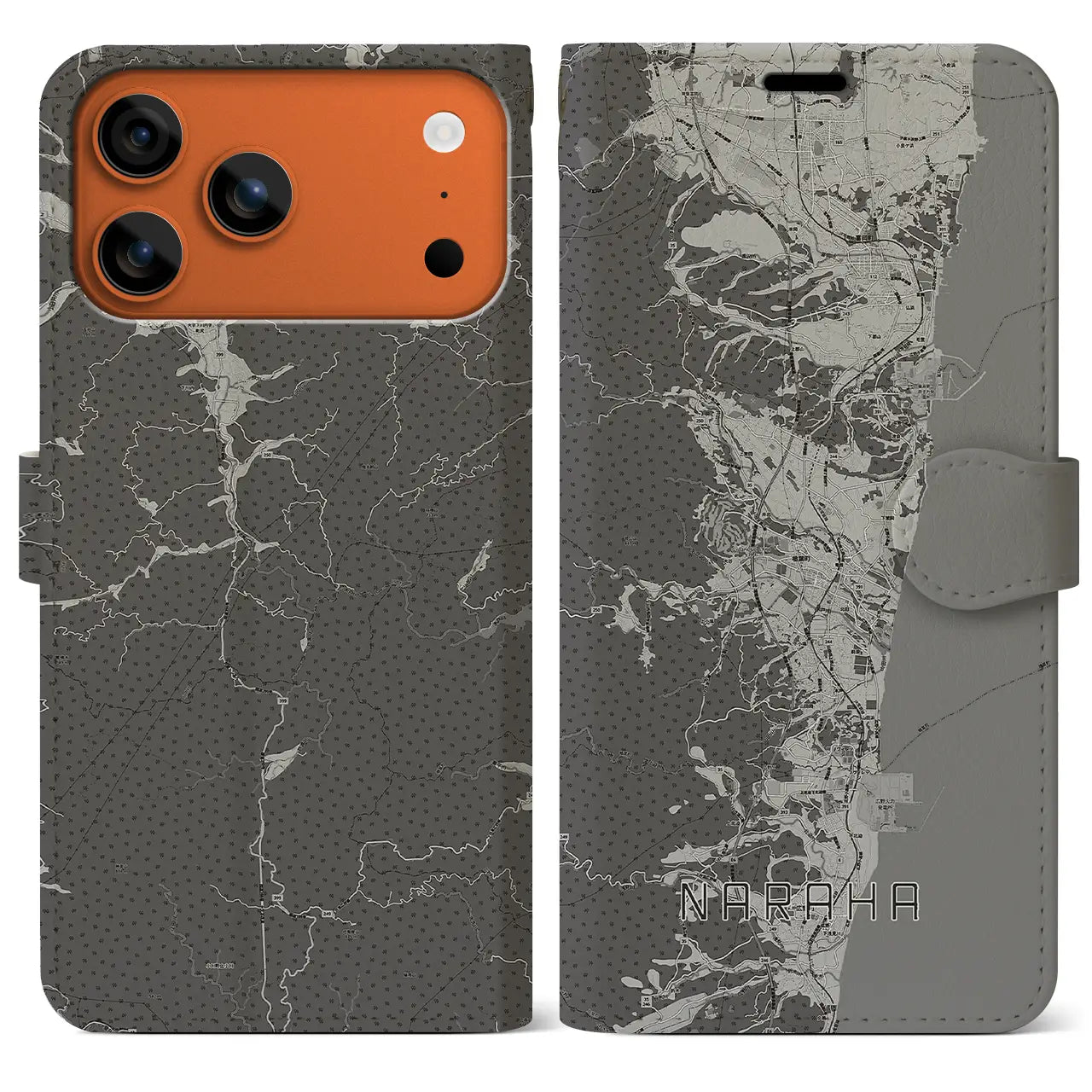 【楢葉(福島県)】地図柄iPhoneケース(手帳タイプ)