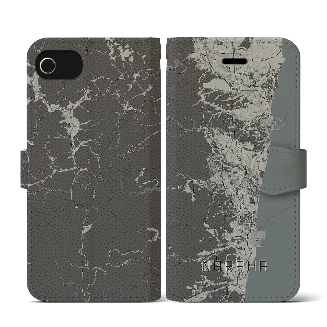 【楢葉(福島県)】地図柄iPhoneケース(手帳タイプ)