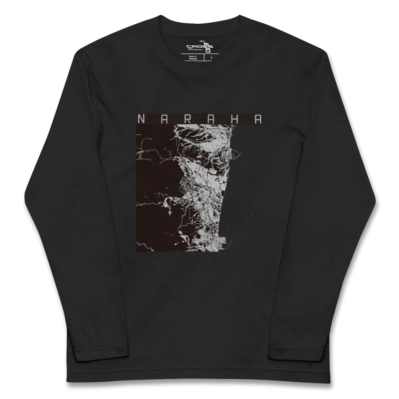 【楢葉(福島県)】地図柄ロングスリーブTシャツ