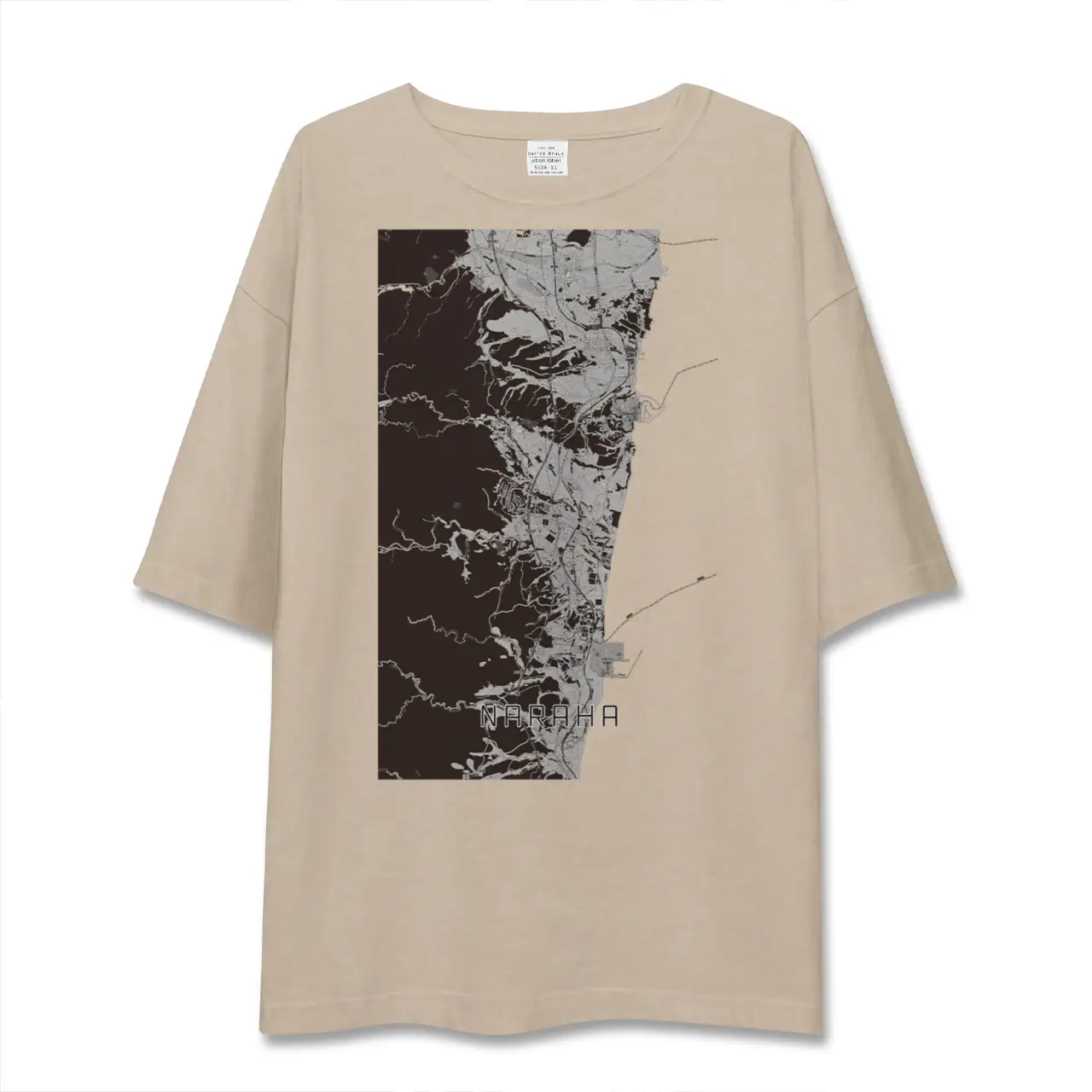 【楢葉(福島県)】地図柄ビッグシルエットTシャツ