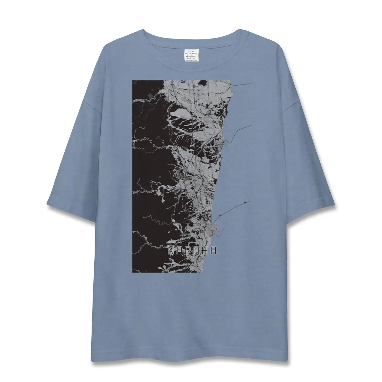 【楢葉(福島県)】地図柄ビッグシルエットTシャツ