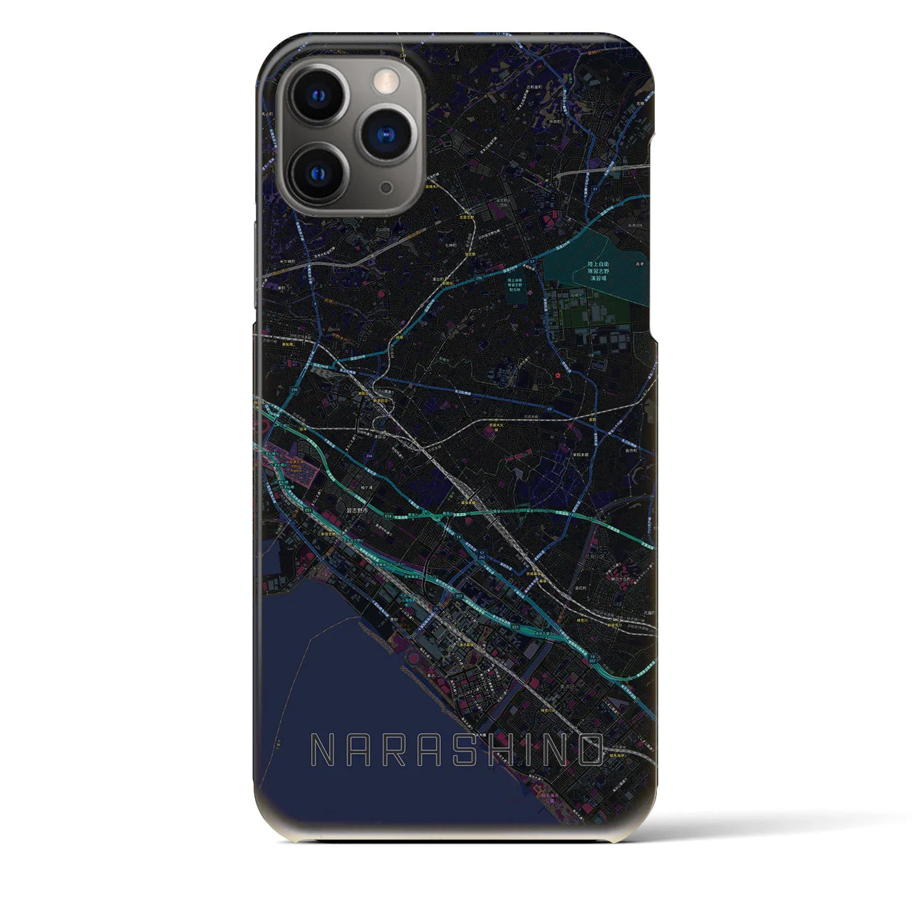 【習志野2(千葉県)】地図柄iPhoneケース(バックカバータイプ)