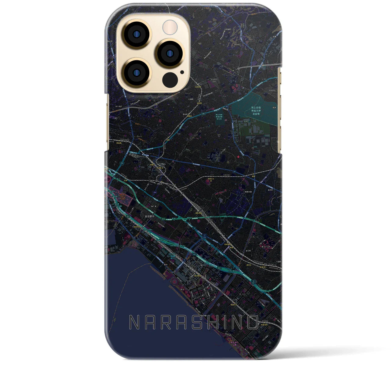 【習志野2(千葉県)】地図柄iPhoneケース(バックカバータイプ)