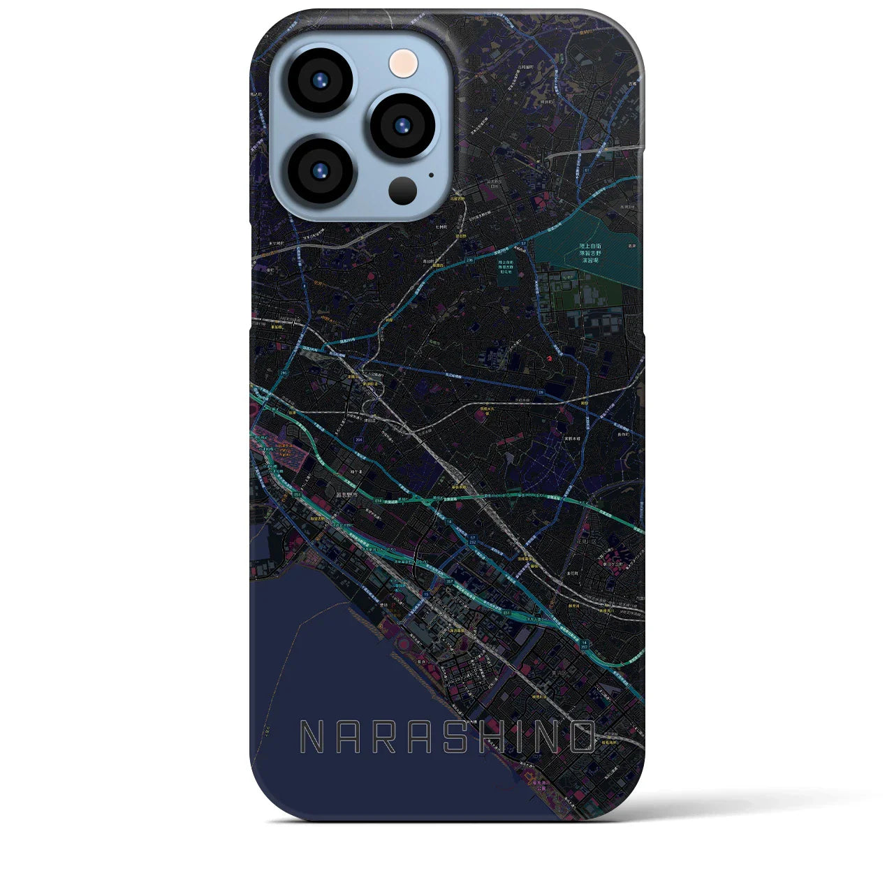 【習志野2(千葉県)】地図柄iPhoneケース(バックカバータイプ)