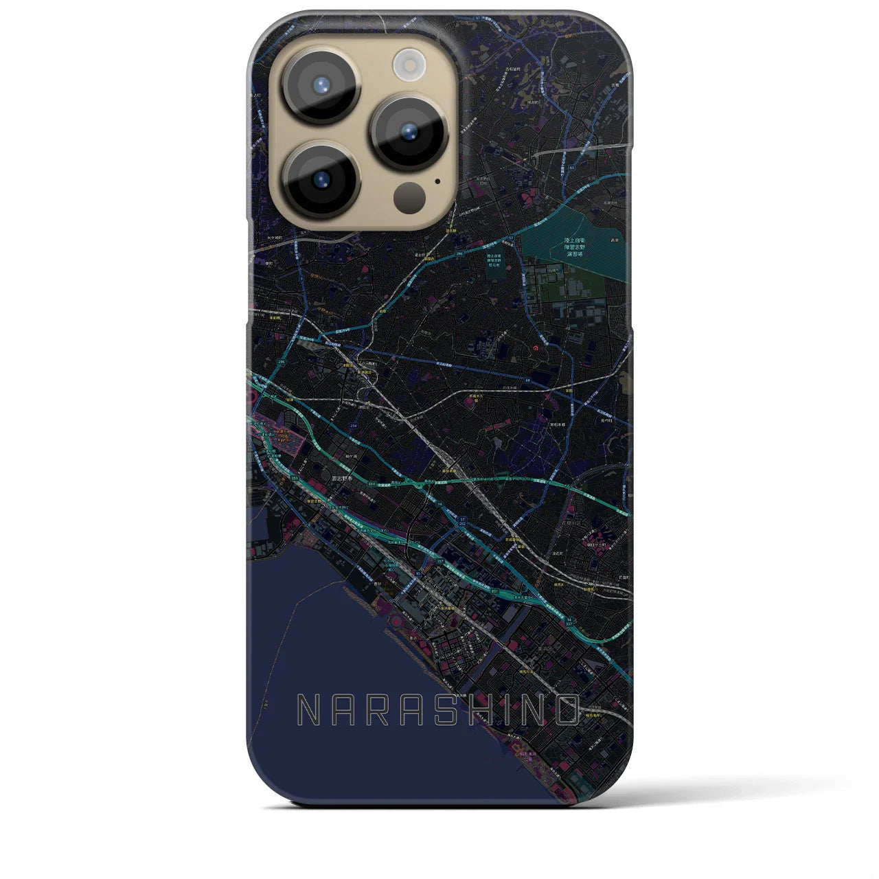 【習志野2(千葉県)】地図柄iPhoneケース(バックカバータイプ)
