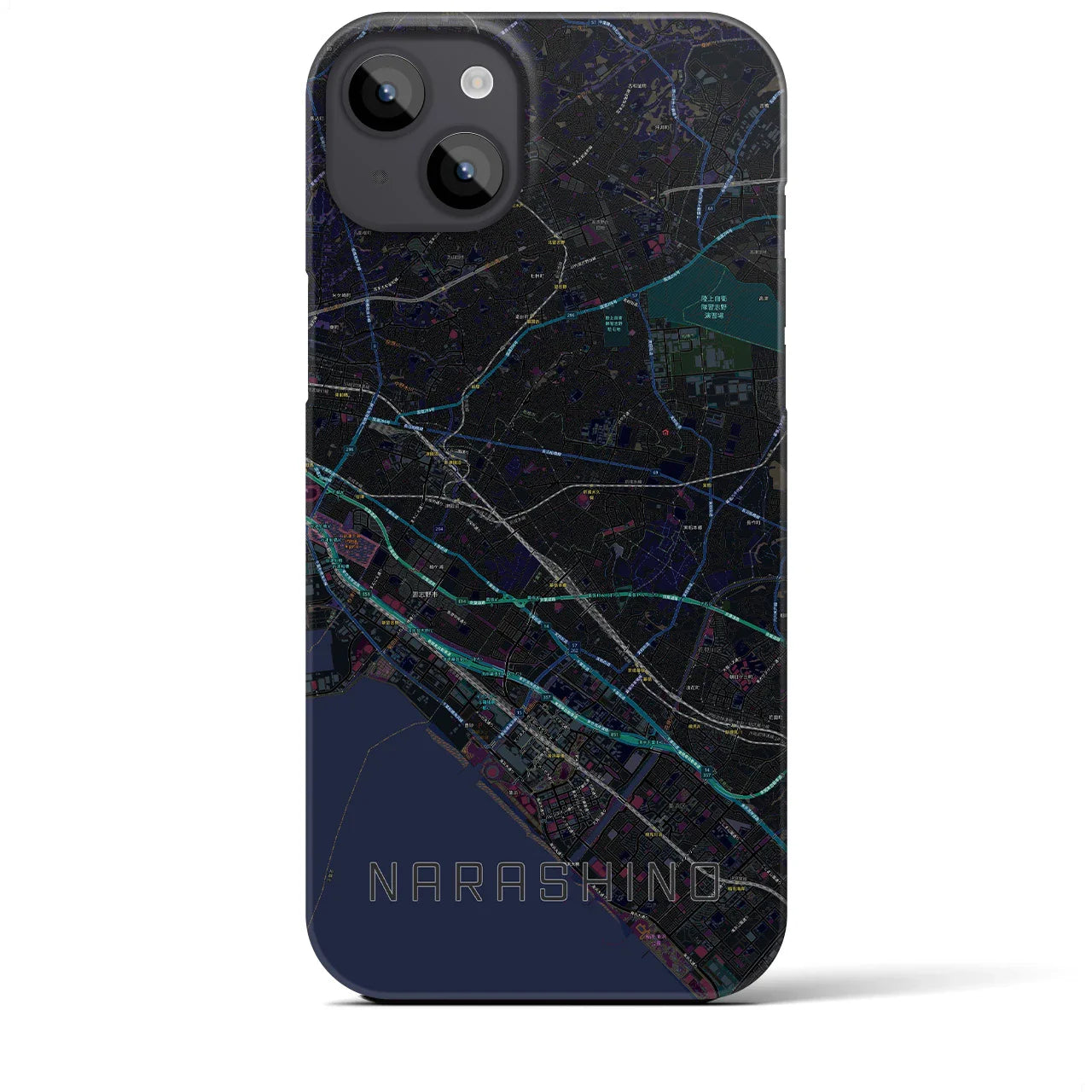 【習志野2(千葉県)】地図柄iPhoneケース(バックカバータイプ)
