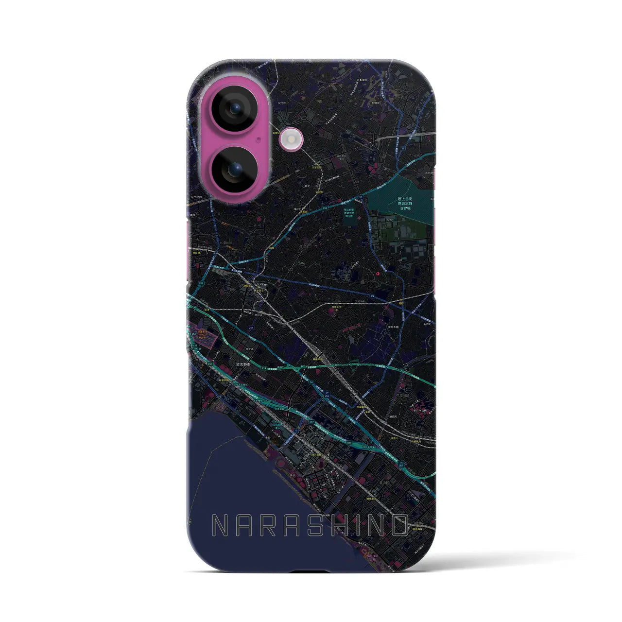 【習志野2(千葉県)】地図柄iPhoneケース(バックカバータイプ)