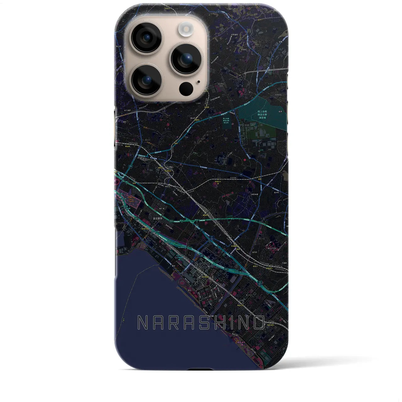 【習志野2(千葉県)】地図柄iPhoneケース(バックカバータイプ)