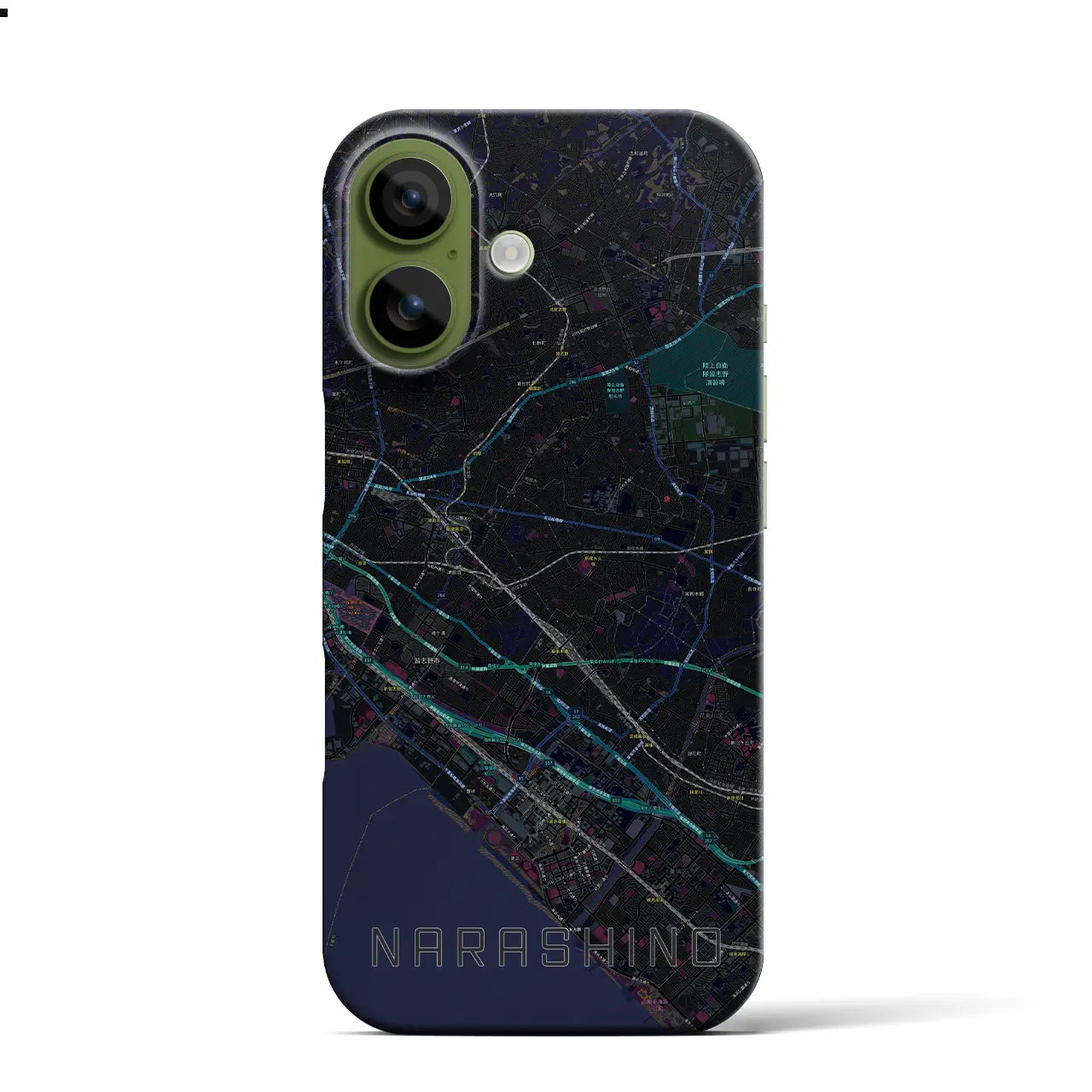 【習志野2(千葉県)】地図柄iPhoneケース(バックカバータイプ)