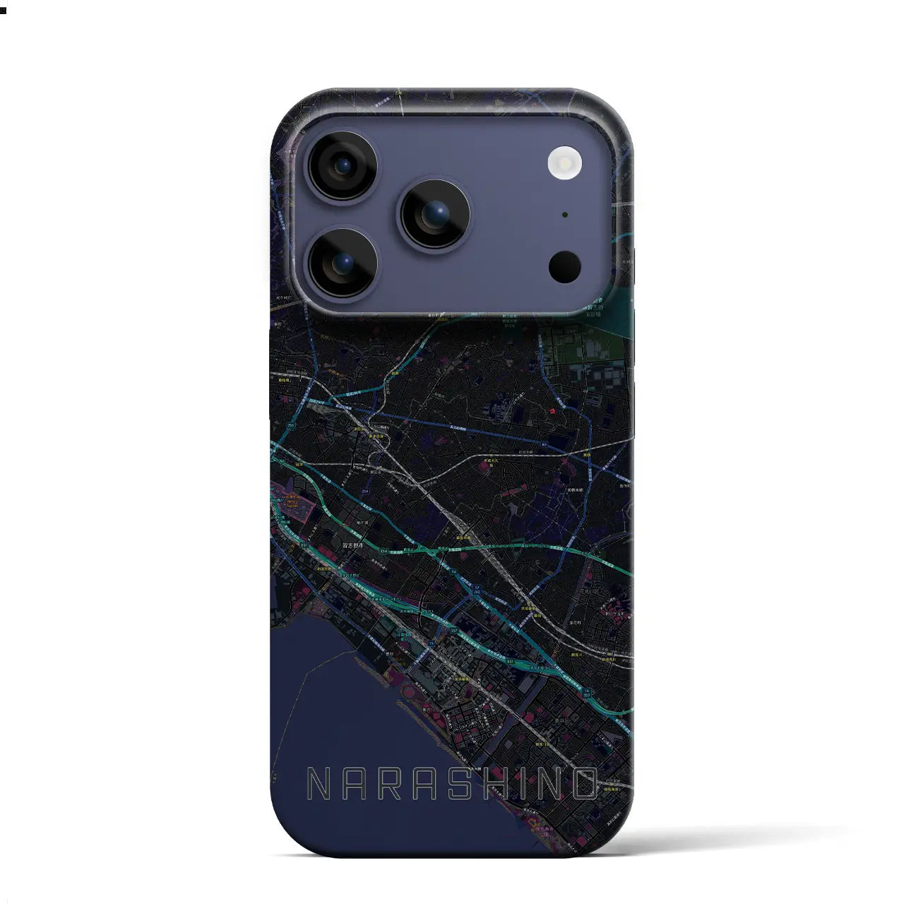 【習志野2(千葉県)】地図柄iPhoneケース(バックカバータイプ)