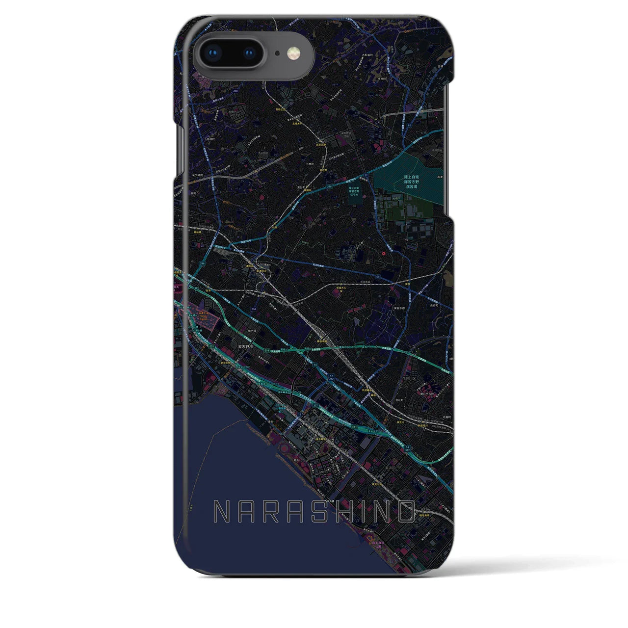 【習志野2(千葉県)】地図柄iPhoneケース(バックカバータイプ)