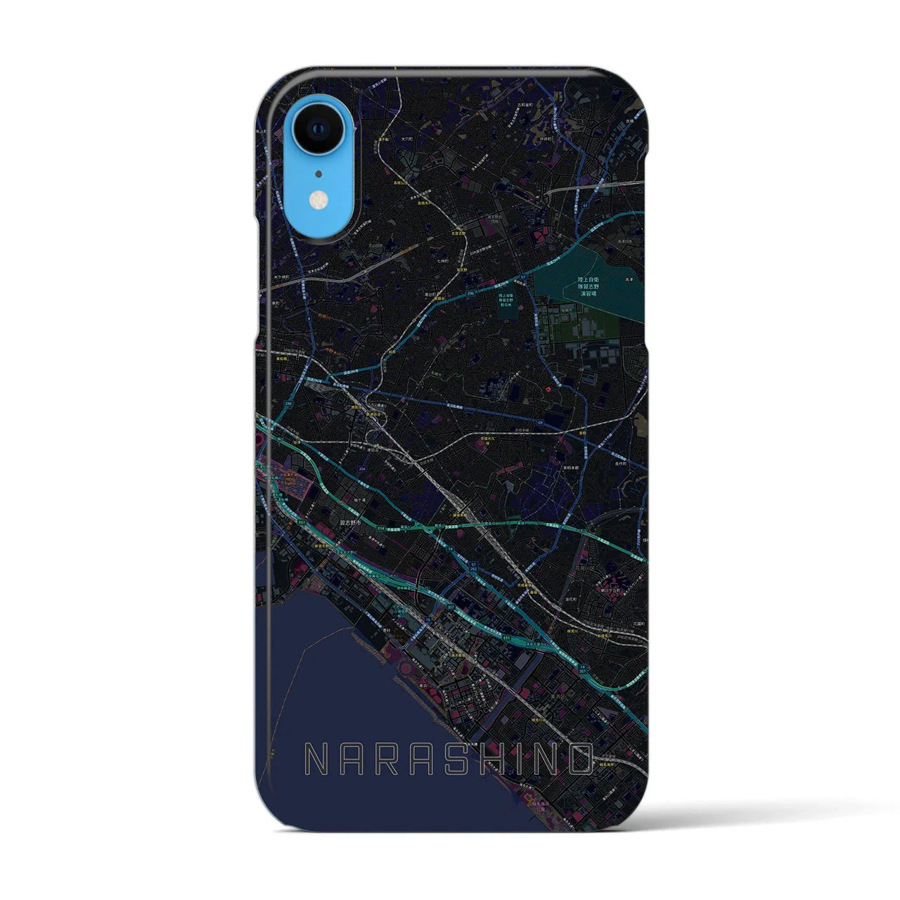 【習志野2(千葉県)】地図柄iPhoneケース(バックカバータイプ)