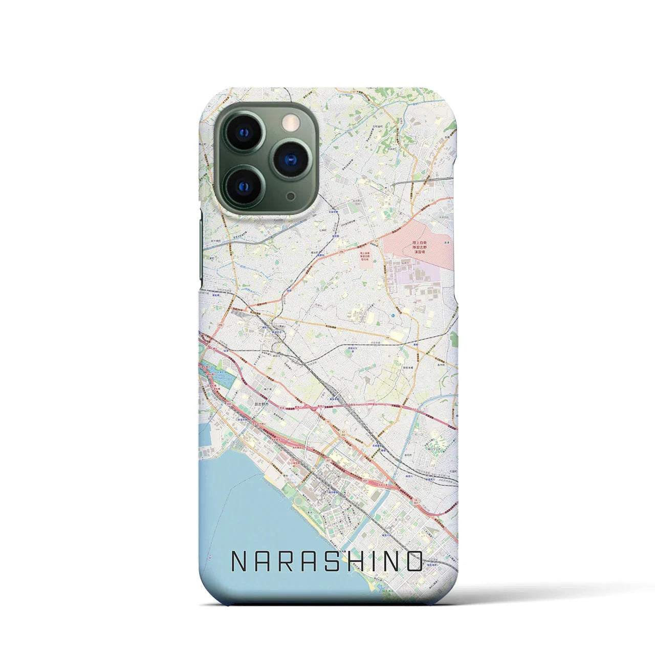【習志野2(千葉県)】地図柄iPhoneケース(バックカバータイプ)