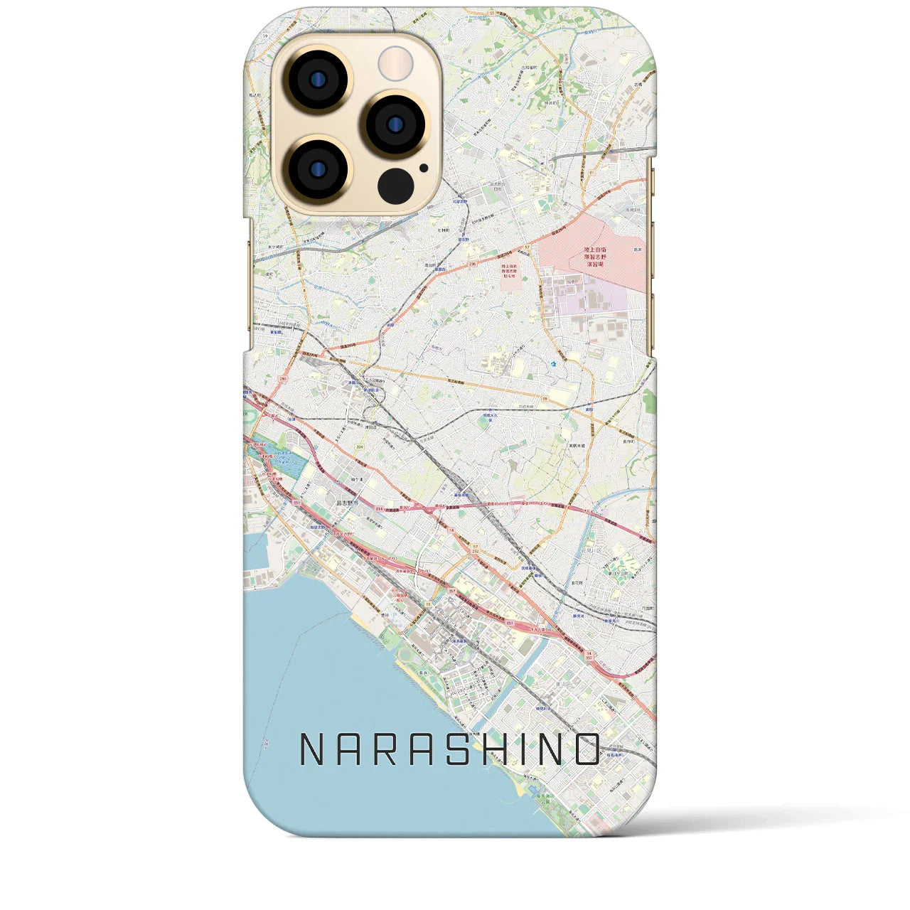 【習志野2(千葉県)】地図柄iPhoneケース(バックカバータイプ)