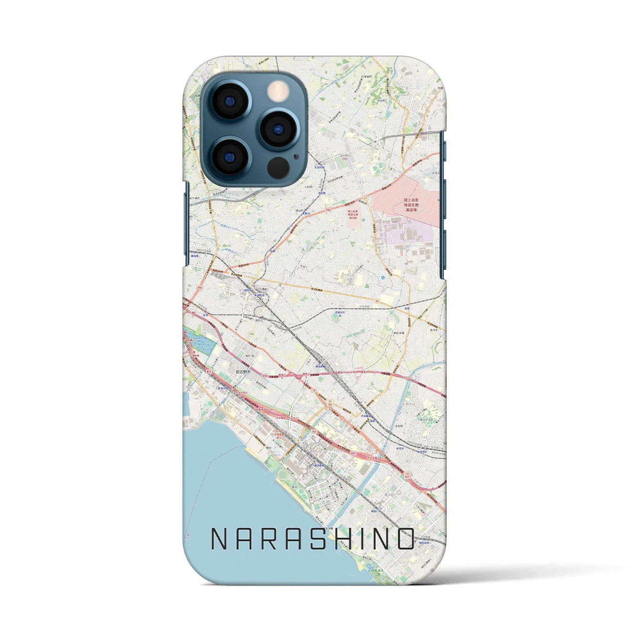 【習志野2(千葉県)】地図柄iPhoneケース(バックカバータイプ)