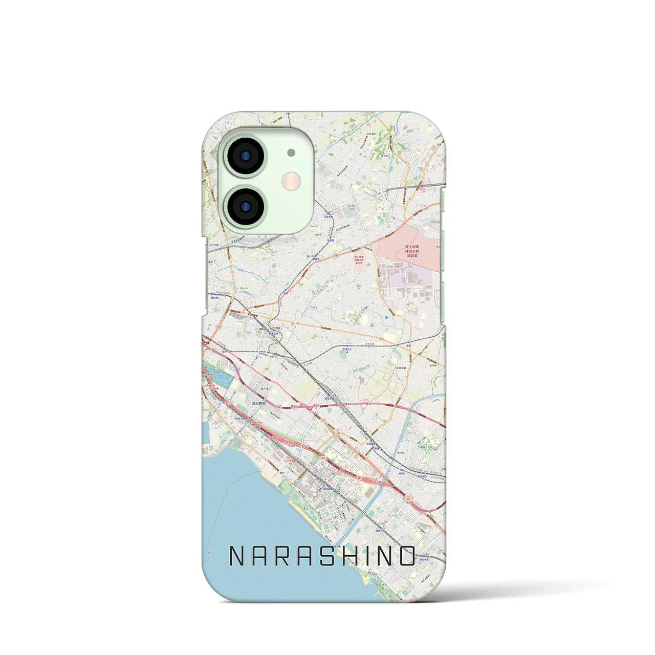 【習志野2(千葉県)】地図柄iPhoneケース(バックカバータイプ)