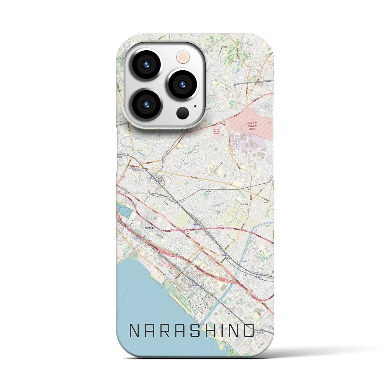 【習志野2(千葉県)】地図柄iPhoneケース(バックカバータイプ)