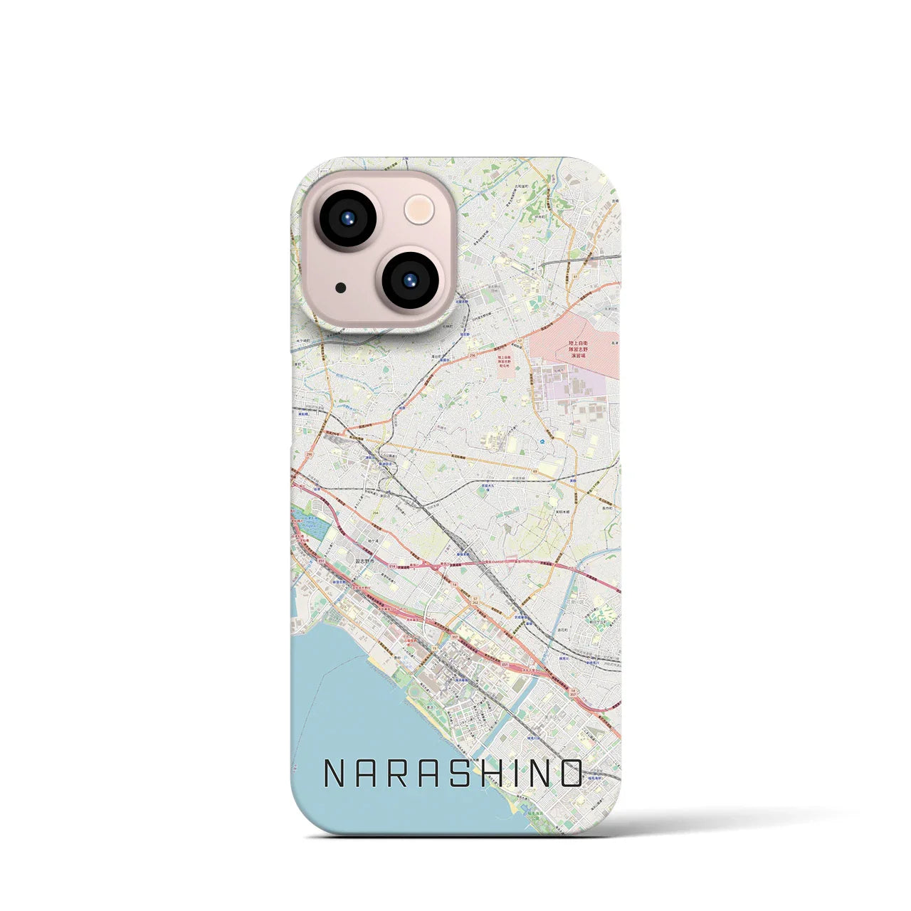 【習志野2(千葉県)】地図柄iPhoneケース(バックカバータイプ)