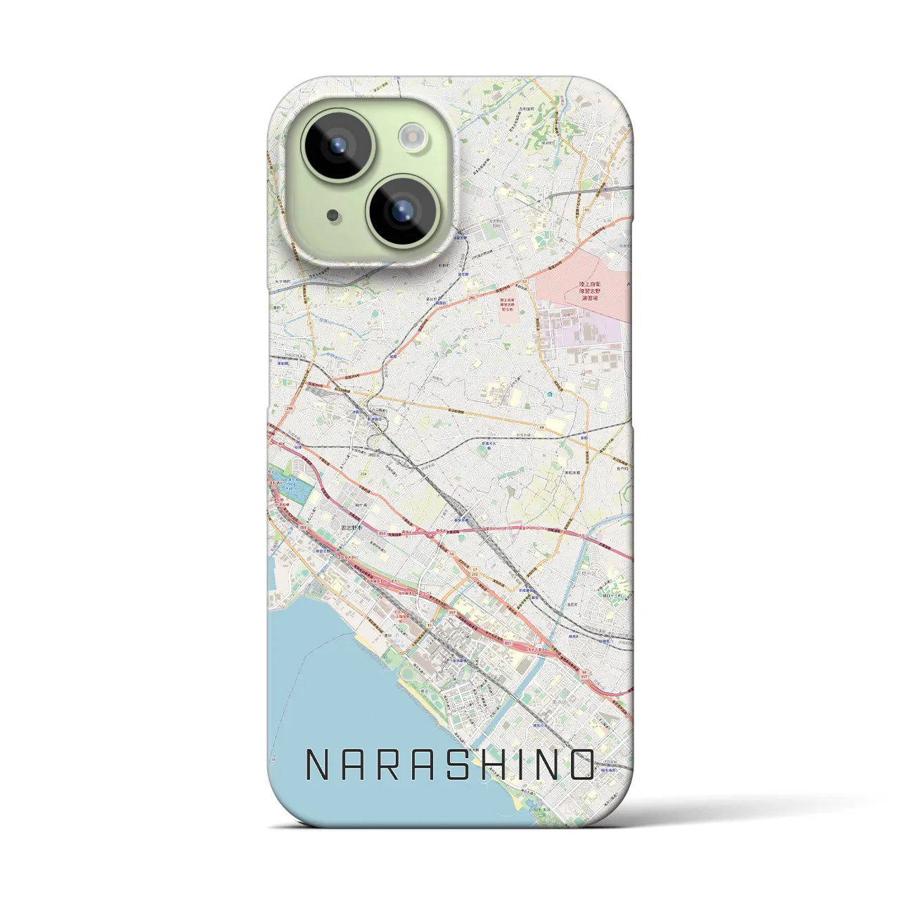 【習志野2(千葉県)】地図柄iPhoneケース(バックカバータイプ)