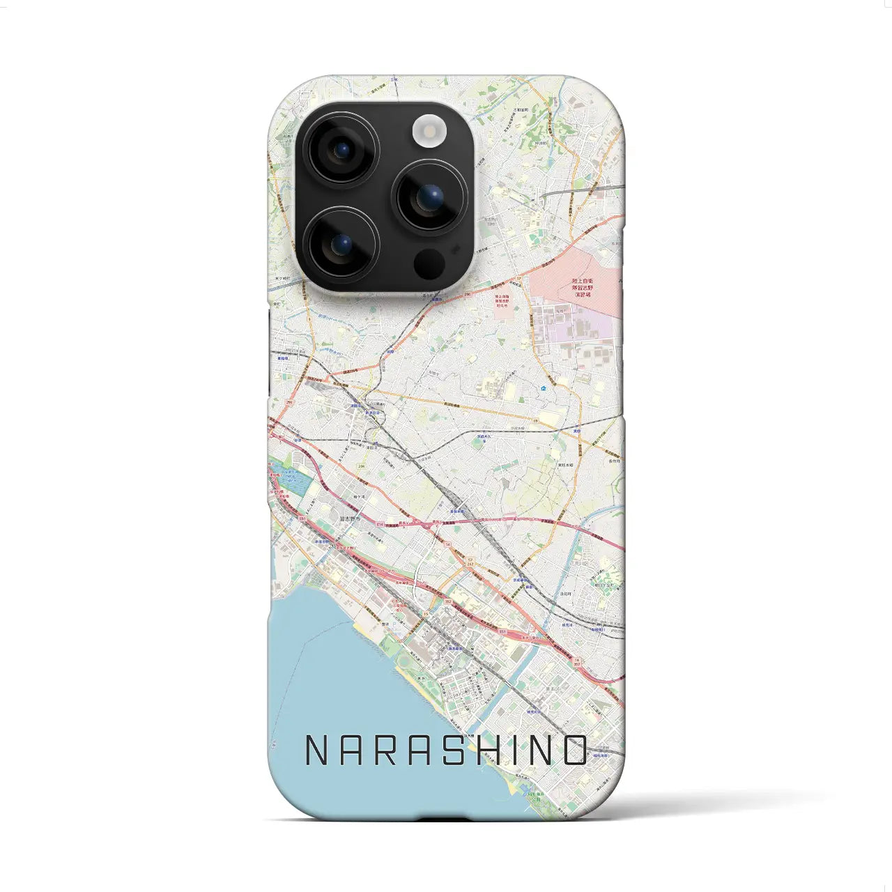 【習志野2(千葉県)】地図柄iPhoneケース(バックカバータイプ)