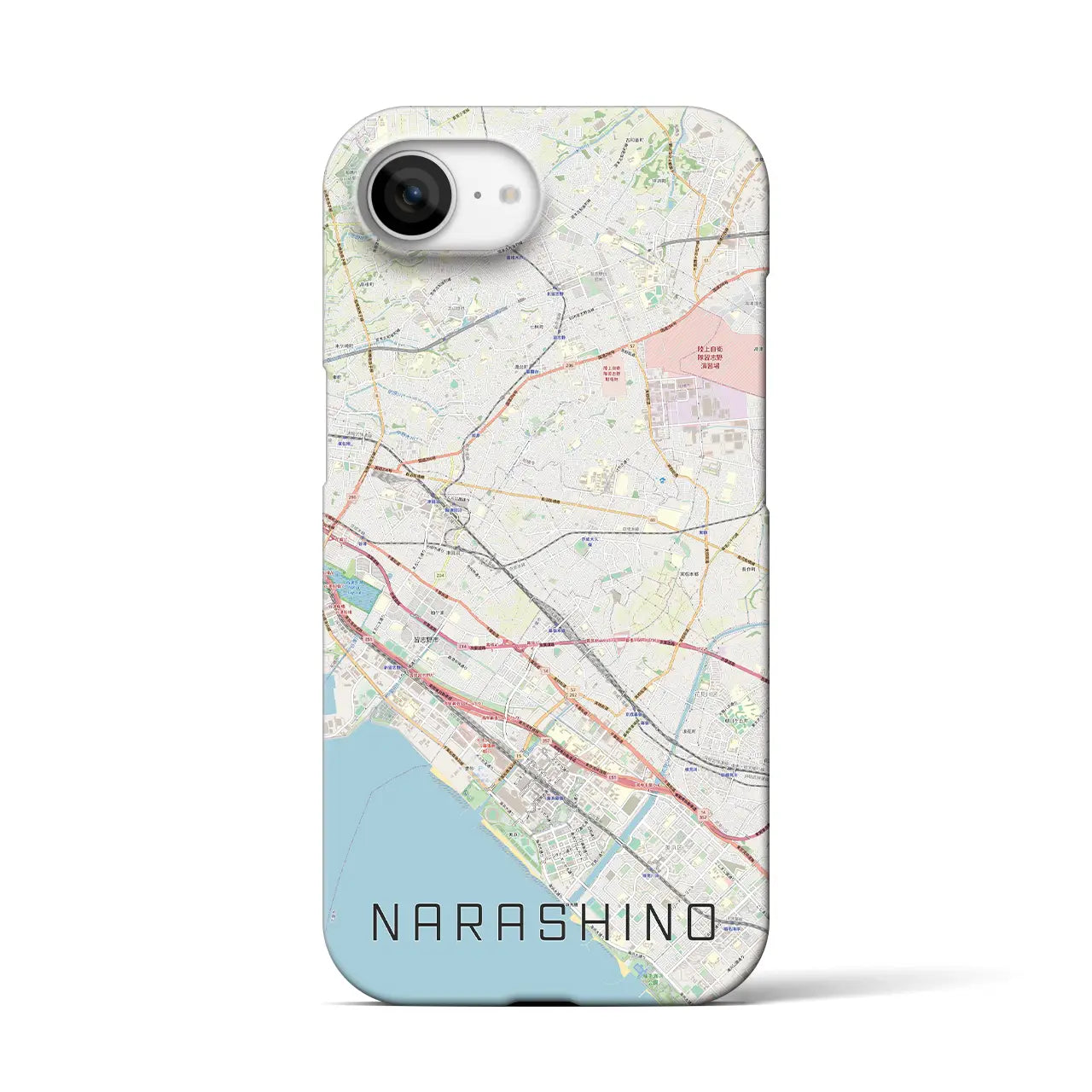 【習志野2(千葉県)】地図柄iPhoneケース(バックカバータイプ)