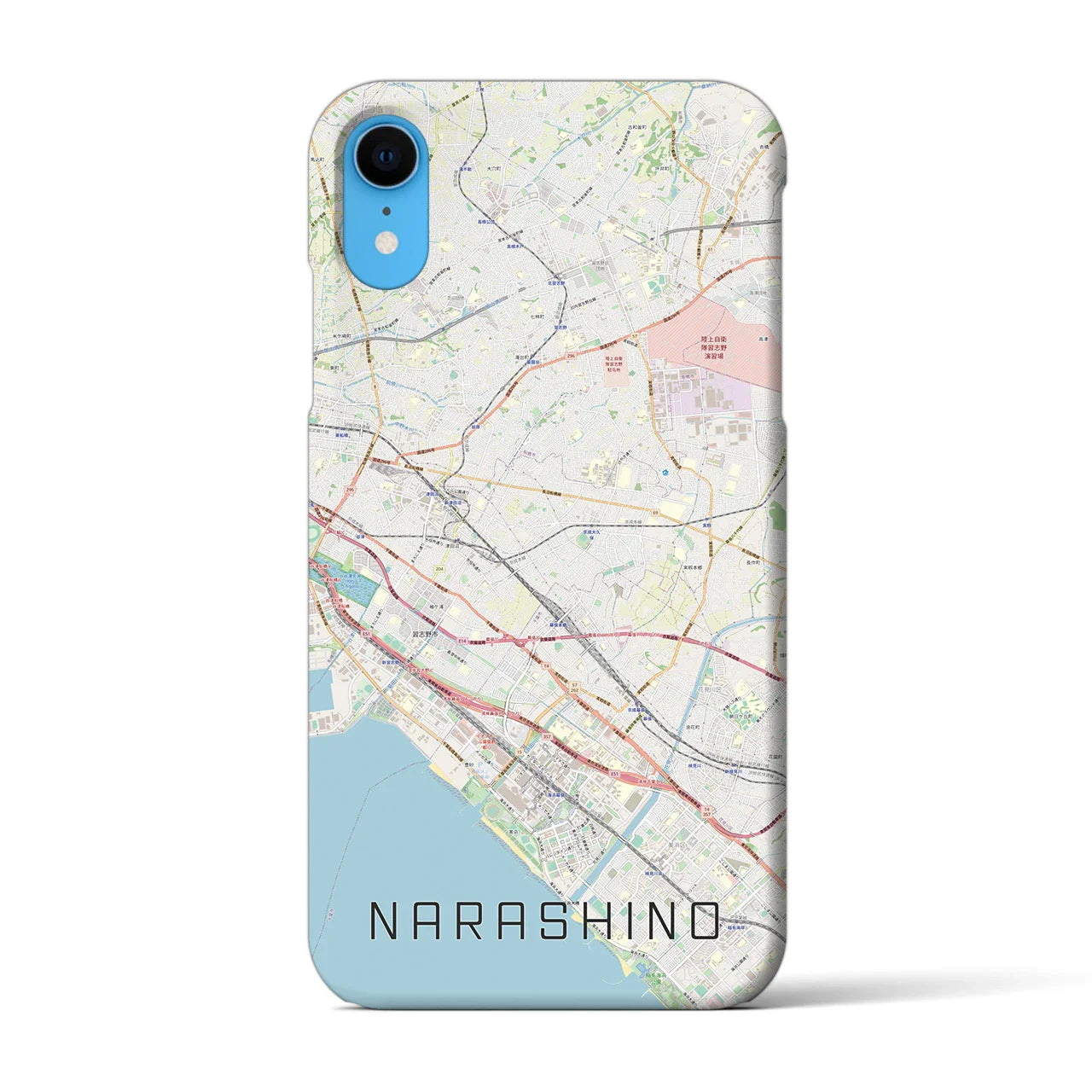 【習志野2(千葉県)】地図柄iPhoneケース(バックカバータイプ)