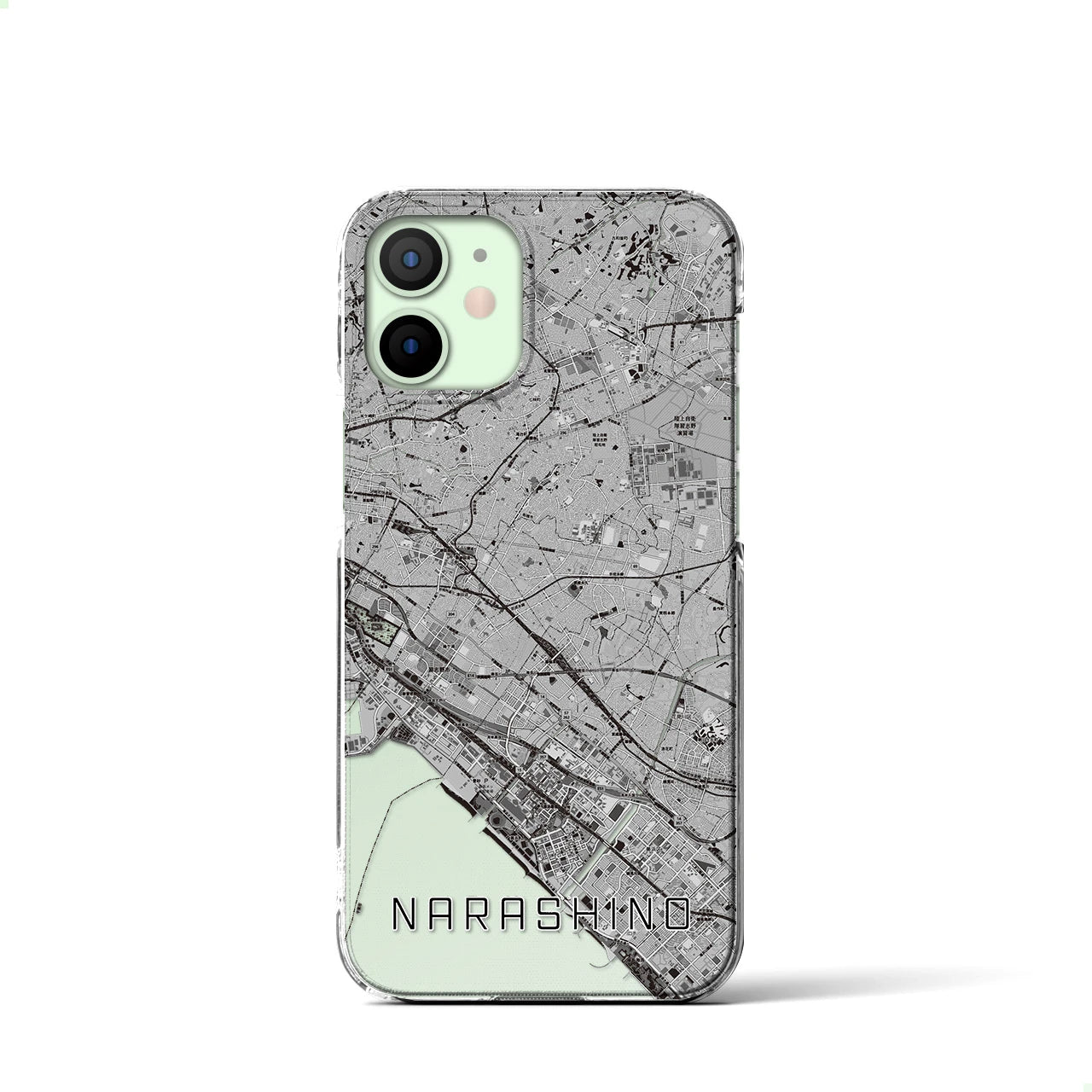 【習志野2(千葉県)】地図柄iPhoneケース(クリアタイプ)