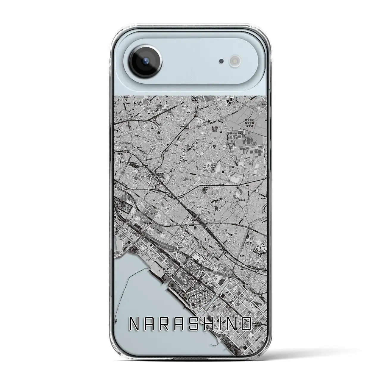 【習志野2(千葉県)】地図柄iPhoneケース(クリアタイプ)