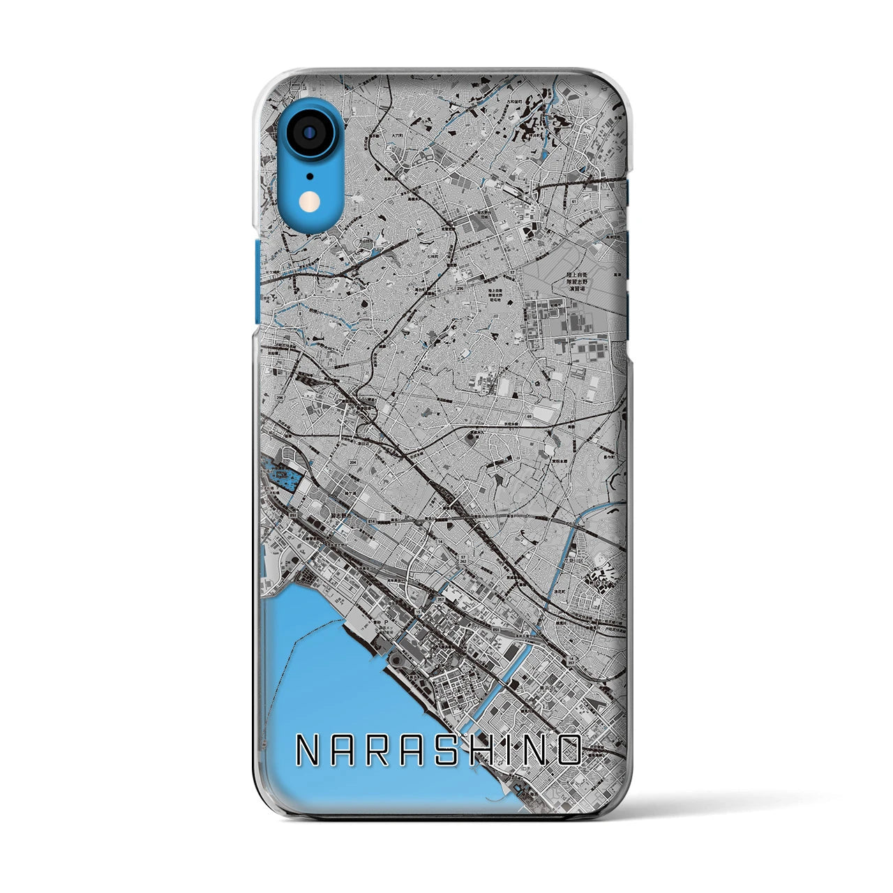 【習志野2(千葉県)】地図柄iPhoneケース(クリアタイプ)
