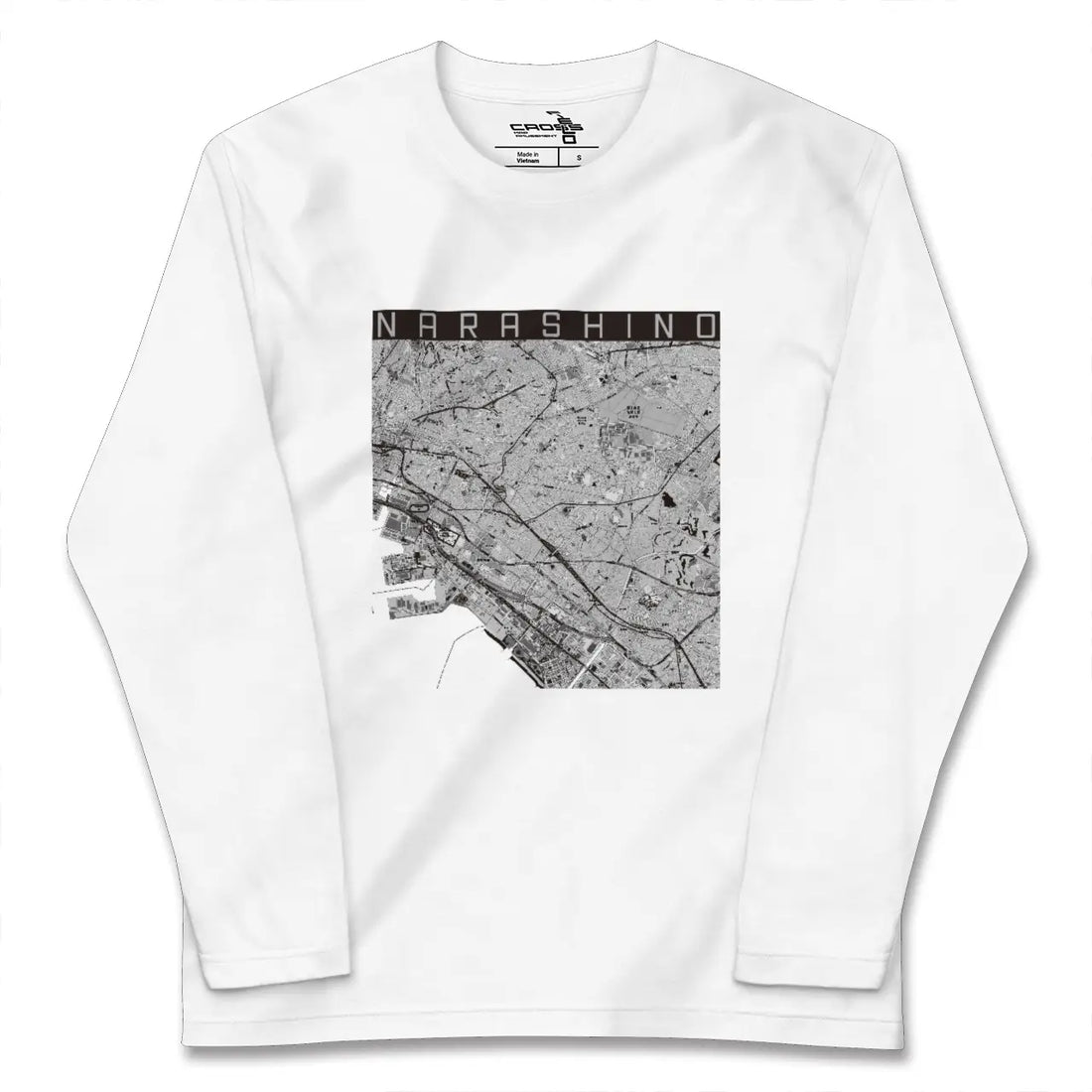 【習志野2(千葉県)】地図柄ロングスリーブTシャツ