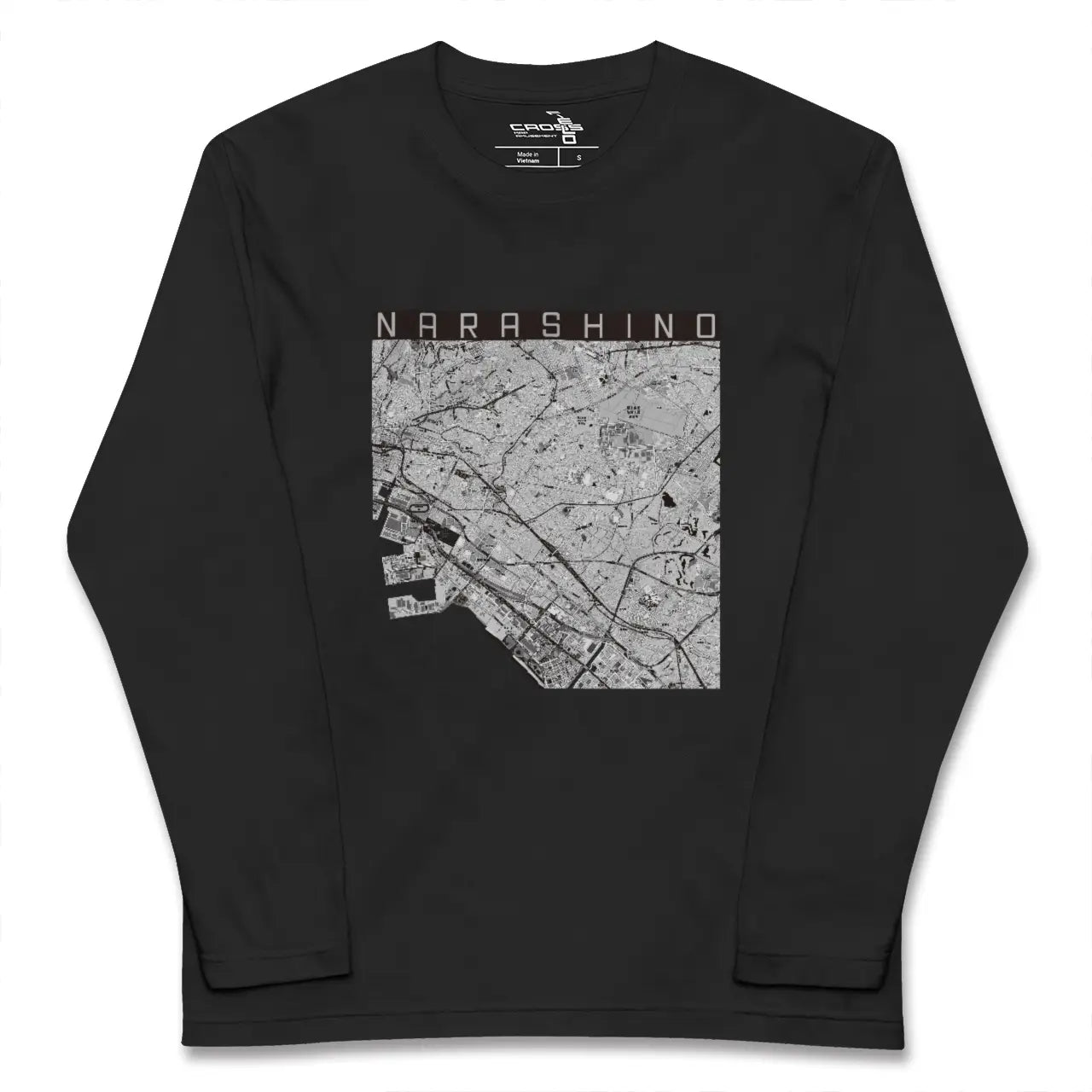 【習志野2(千葉県)】地図柄ロングスリーブTシャツ