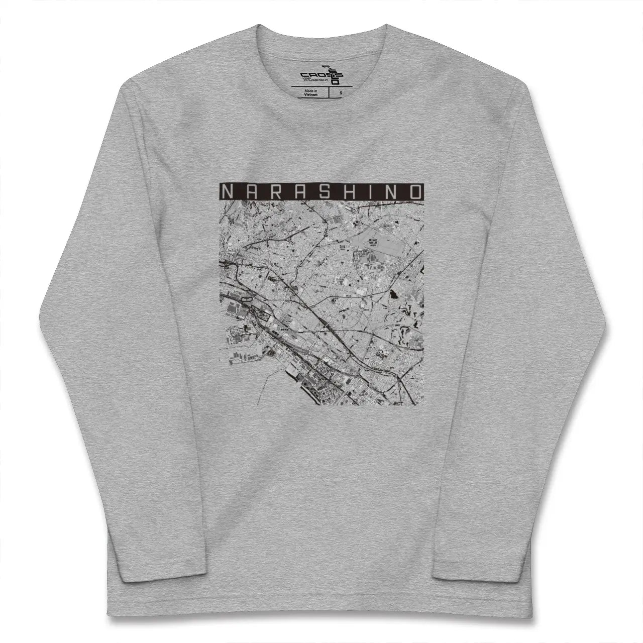 【習志野2(千葉県)】地図柄ロングスリーブTシャツ