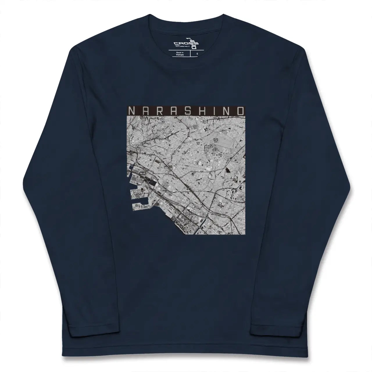 【習志野2(千葉県)】地図柄ロングスリーブTシャツ
