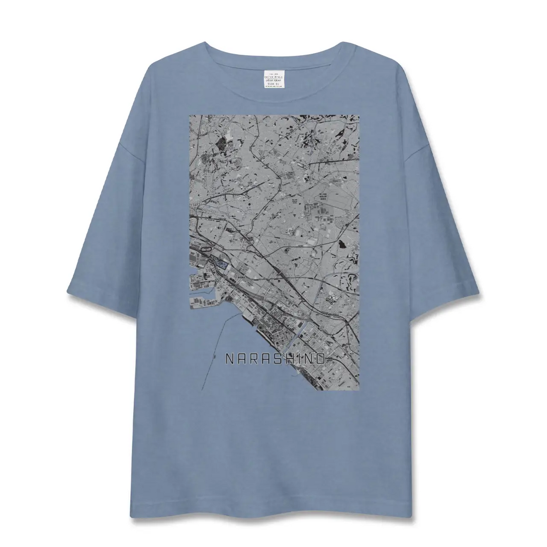 【習志野2(千葉県)】地図柄ビッグシルエットTシャツ
