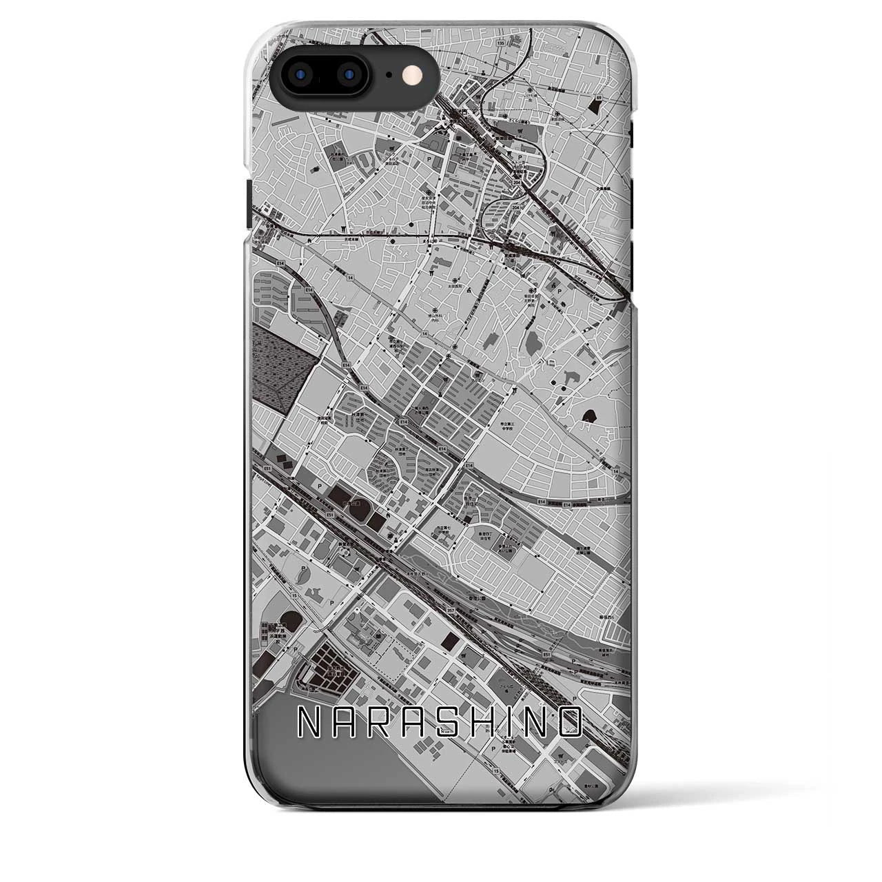【習志野(千葉県)】地図柄iPhoneケース(クリアタイプ)