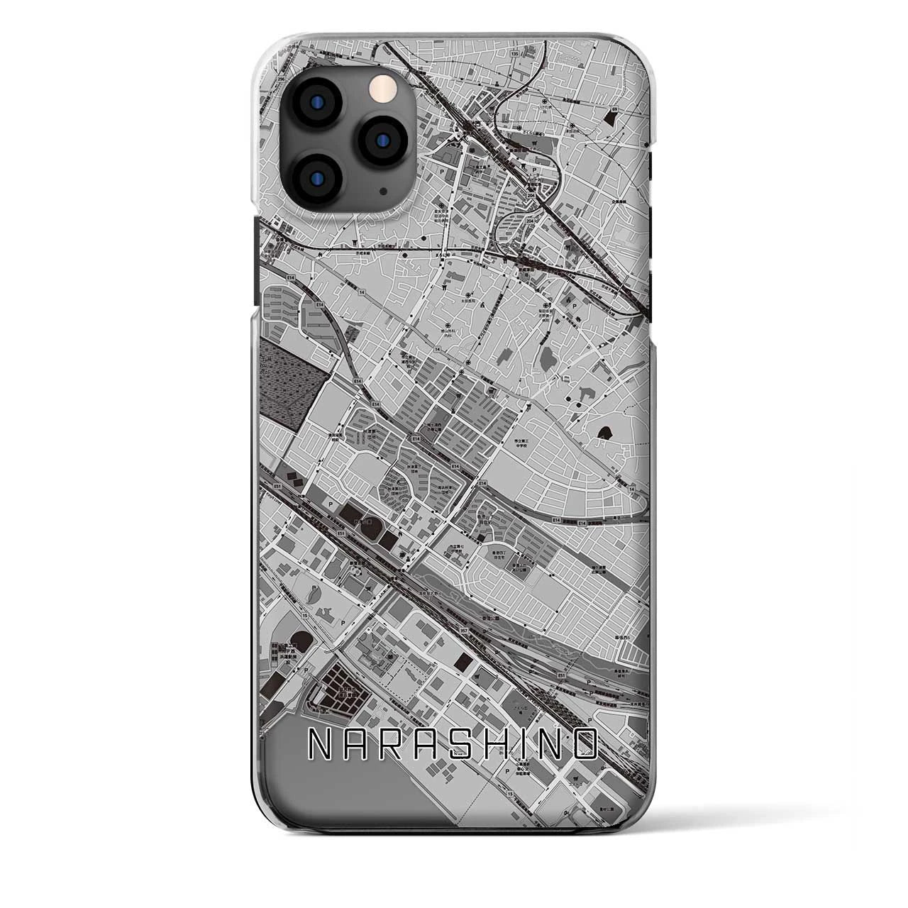 【習志野(千葉県)】地図柄iPhoneケース(クリアタイプ)