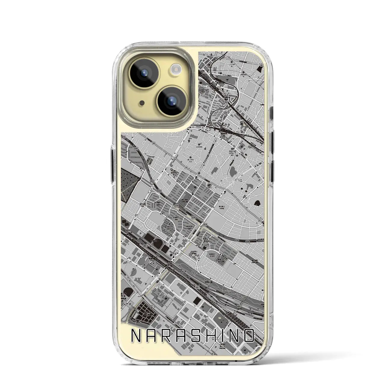【習志野(千葉県)】地図柄iPhoneケース(MagSafeタイプ)