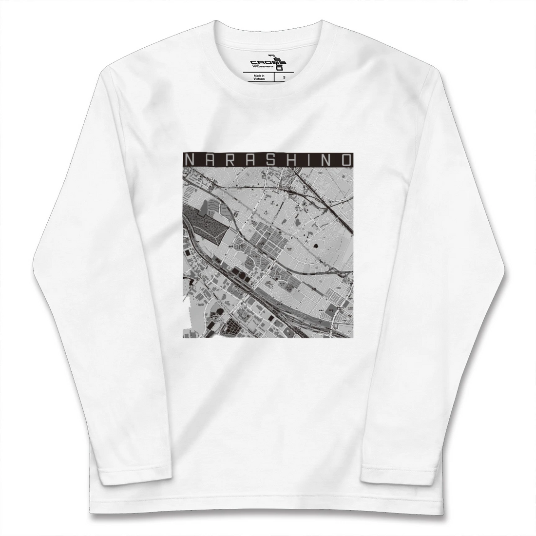 【習志野(千葉県)】地図柄ロングスリーブTシャツ