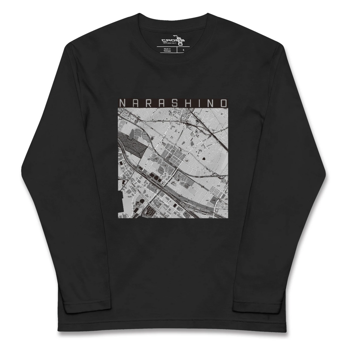 【習志野(千葉県)】地図柄ロングスリーブTシャツ