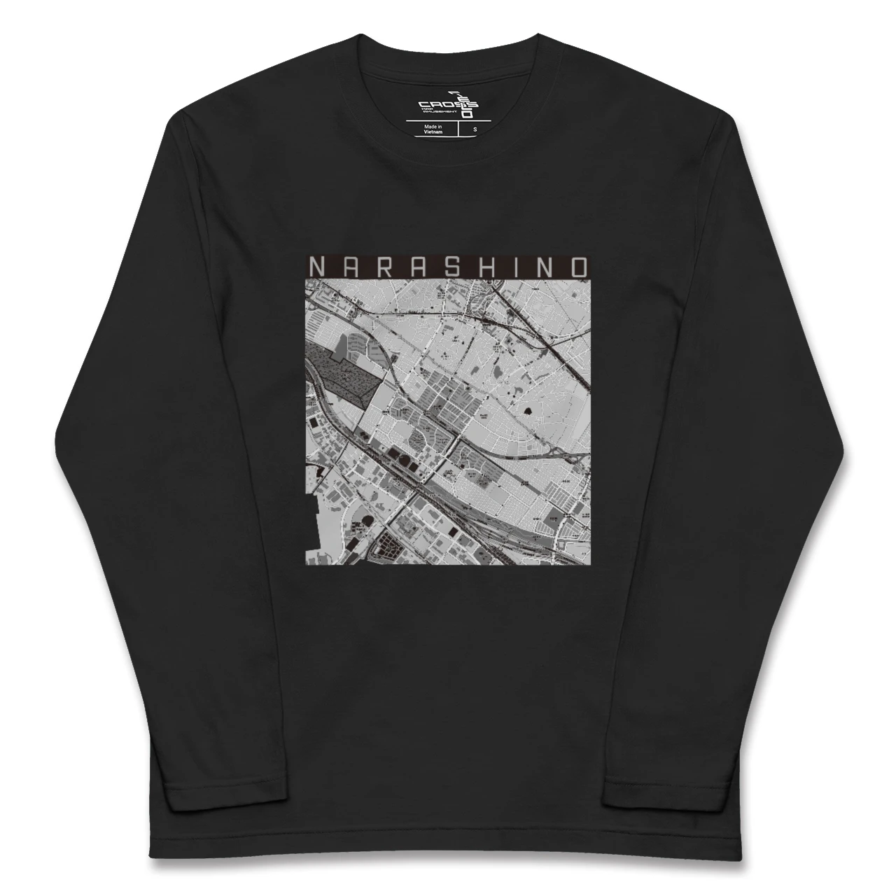 【習志野(千葉県)】地図柄ロングスリーブTシャツ