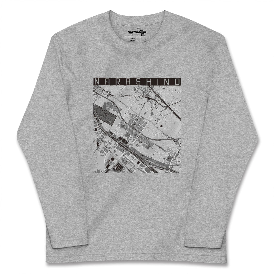 【習志野(千葉県)】地図柄ロングスリーブTシャツ