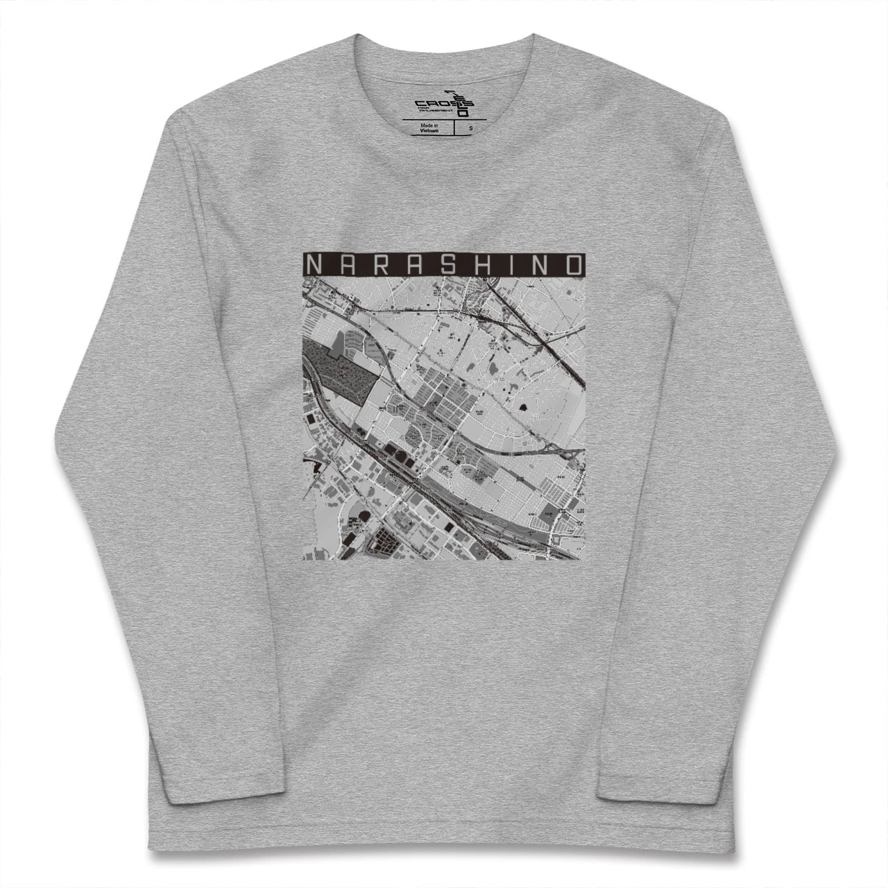 【習志野(千葉県)】地図柄ロングスリーブTシャツ