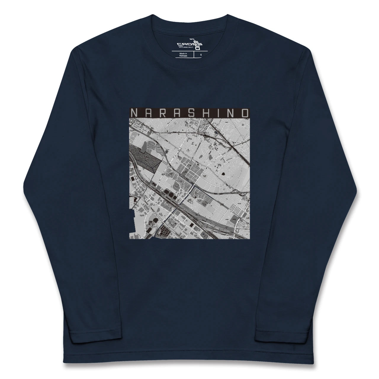 【習志野(千葉県)】地図柄ロングスリーブTシャツ