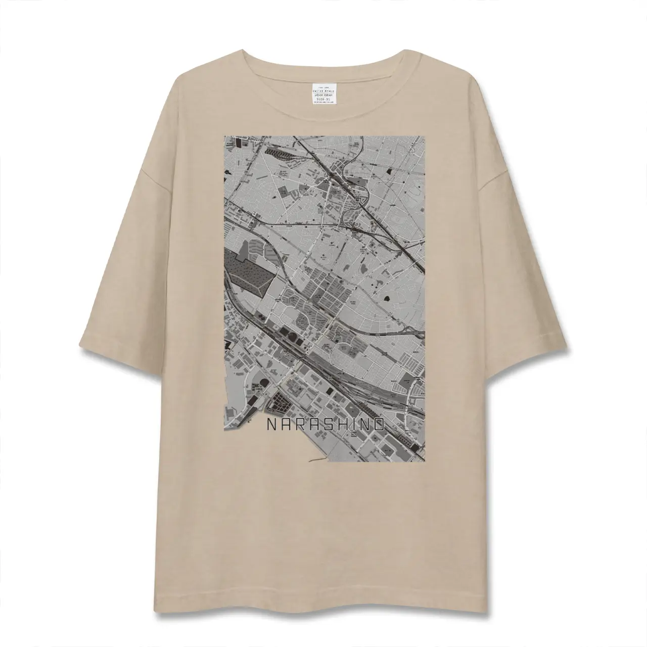 【習志野(千葉県)】地図柄ビッグシルエットTシャツ