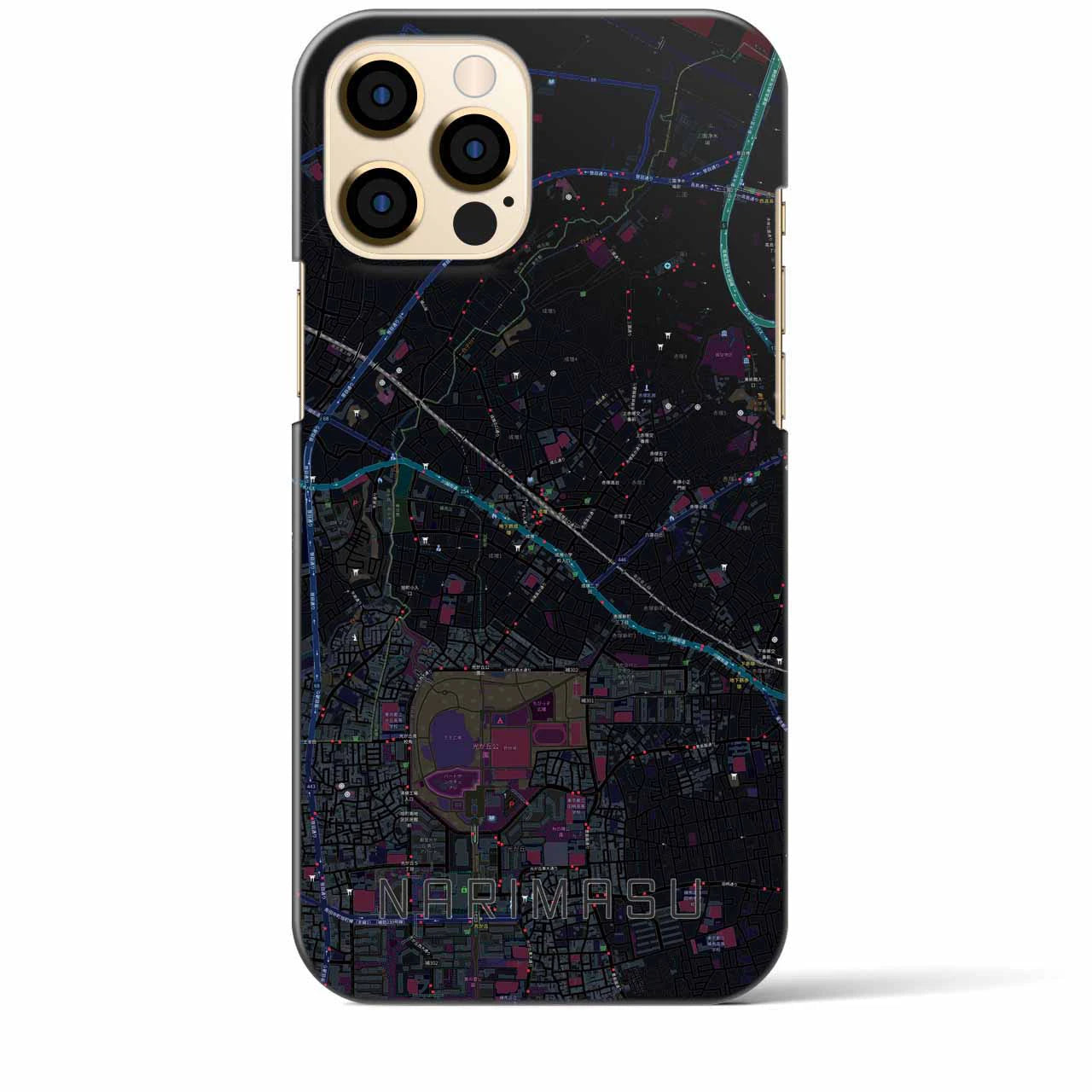 【成増(東京都)】地図柄iPhoneケース(バックカバータイプ)