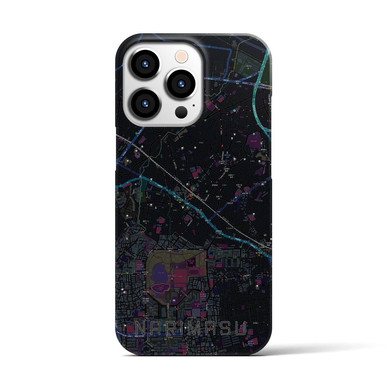 【成増(東京都)】地図柄iPhoneケース(バックカバータイプ)