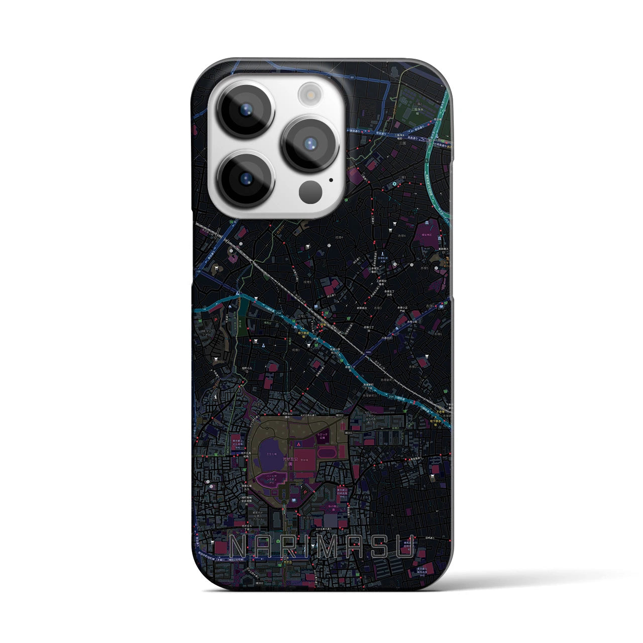 【成増(東京都)】地図柄iPhoneケース(バックカバータイプ)