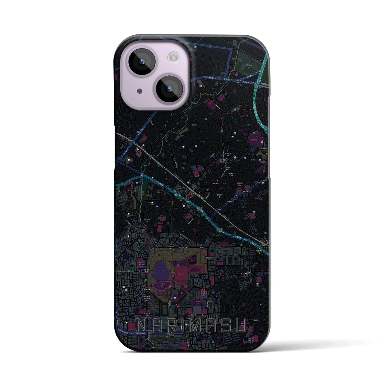【成増(東京都)】地図柄iPhoneケース(バックカバータイプ)