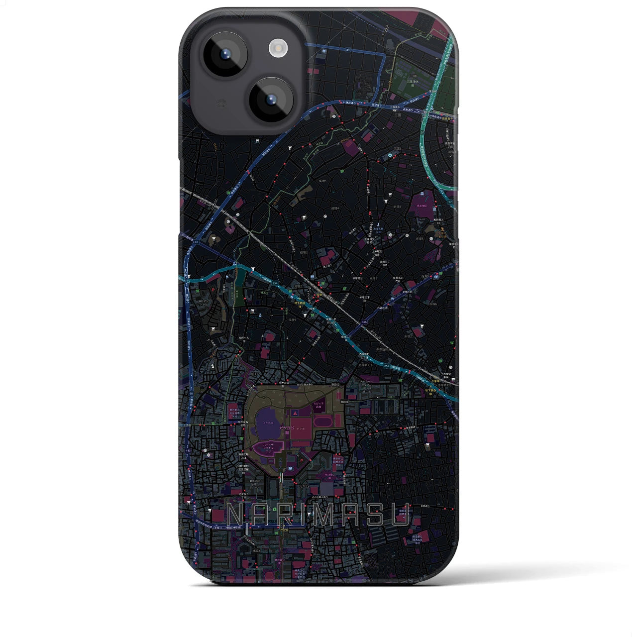 【成増(東京都)】地図柄iPhoneケース(バックカバータイプ)
